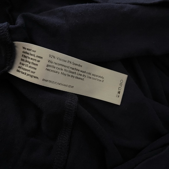 EILEEN FISHER Black Rayon Jersey Stretch Sleeveless Long Tank Top Women’s Small - Picture 4 of 4